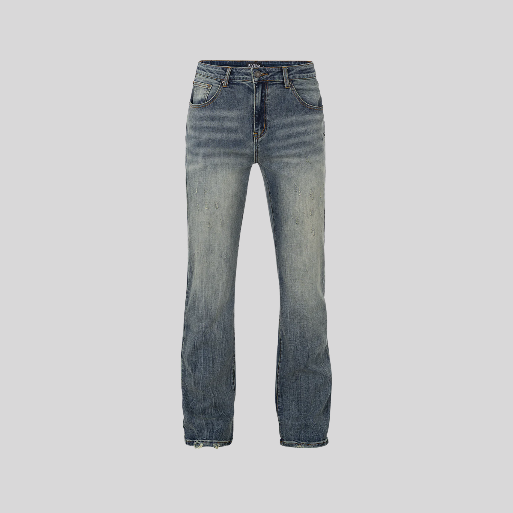 BLEACH WASHED DENIM JEANS RIVERO