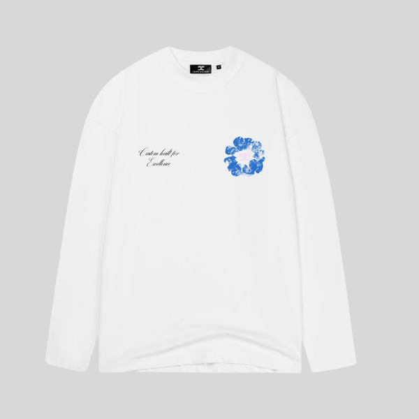 FLOWERS LOGNSLEEVE BLACK JORCUSTOM