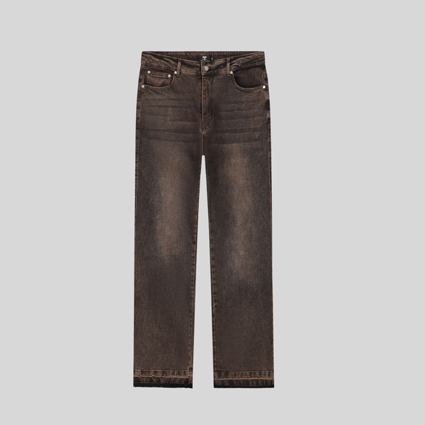 OPEN HEM DENIM BROWN JORCUSTOM