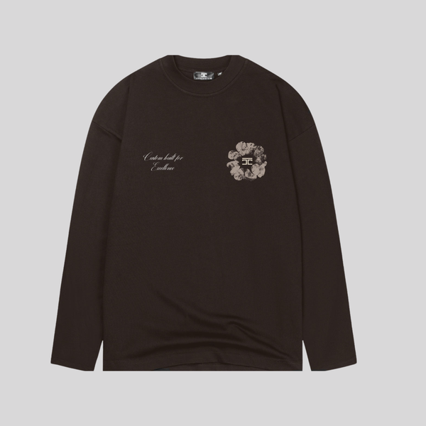 FLOWERS LONGSLEEVE BROWN